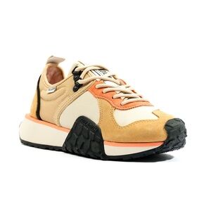 Palladium Troop Runner Tan and Cream Sneakers